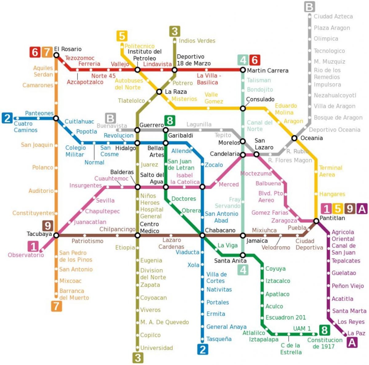 Mexico metro map